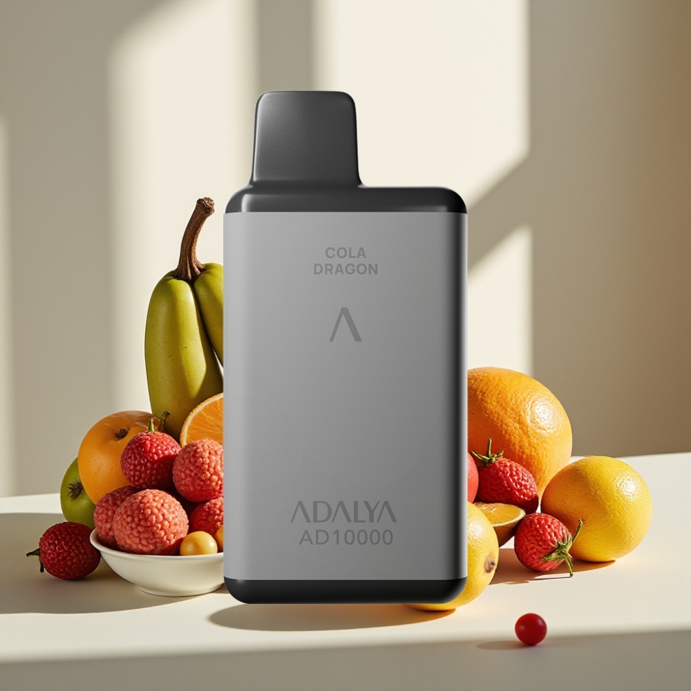 Adalya AD 10000 Puffs Kosminė pilka USB-C 14 ml 2 nikotino Cola Dragon