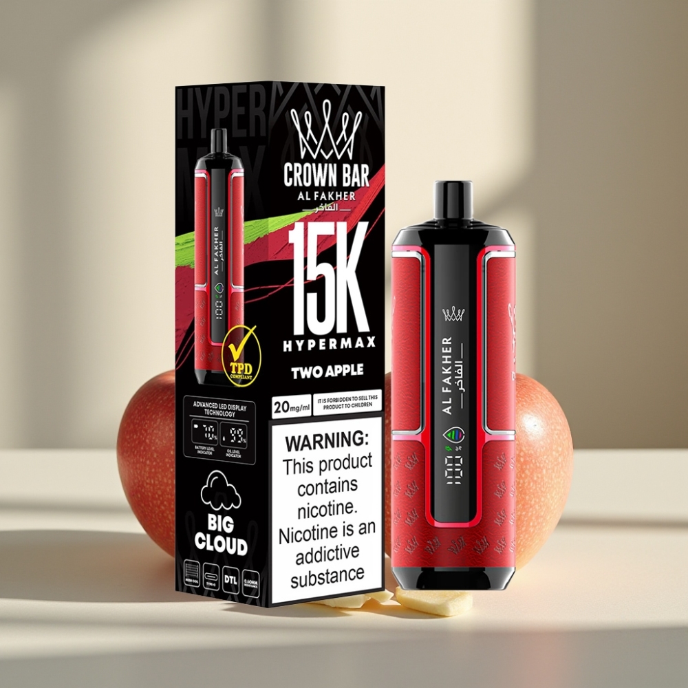 Al Fakher Crown Bar 15K Hypermax 22ml 600mAh DTL Dūmoklė Dvi Obielys