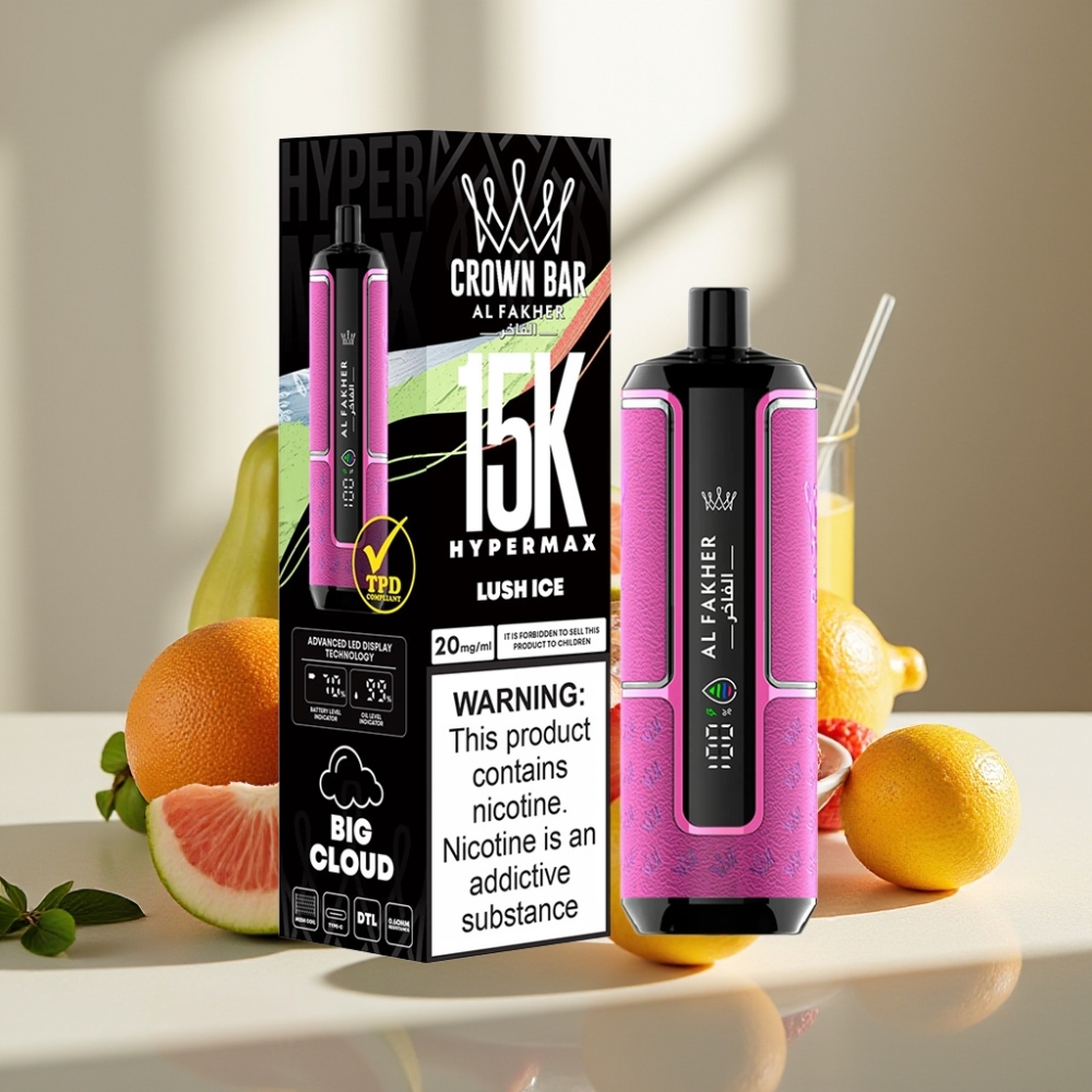 Al Fakher Crown Bar 15K Hypermax DTL 22ml 6mg/ml Ledo Vėjas