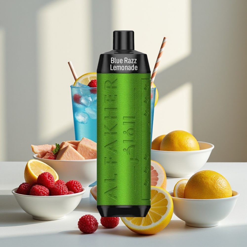 Al Fakher Crown Bar 8000 Crystal Disposable Vape Mėlynųjų Aviečių Limonadas 600mAh 18ml 5mg