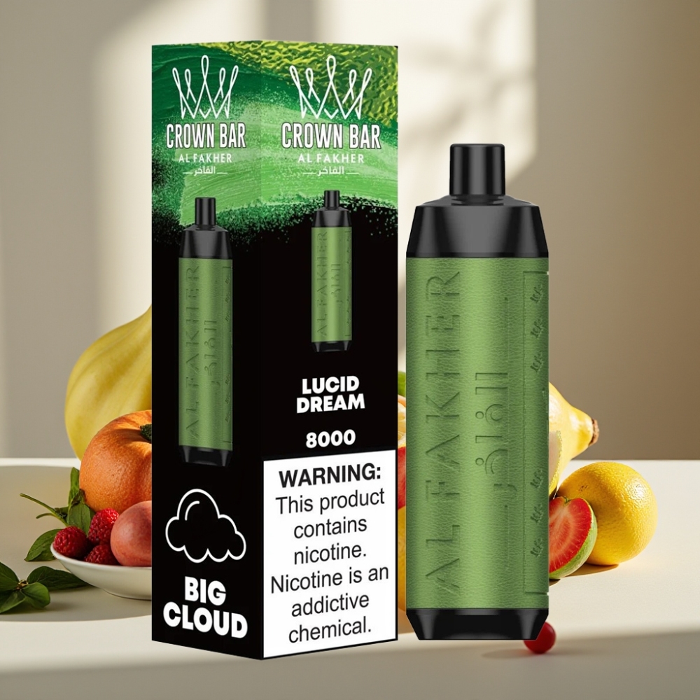 Al Fakher Crown Bar 8000 Crystal Disposable Vape Svajonių Sapnas 600mAh 18ml 5mg