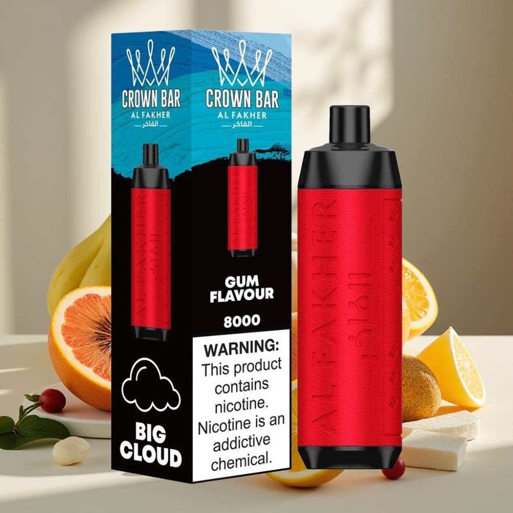 Al Fakher Crown Bar 8000 Crystal Vienkartinis Veipas Dantenų Skonis 600mAh 18ml
