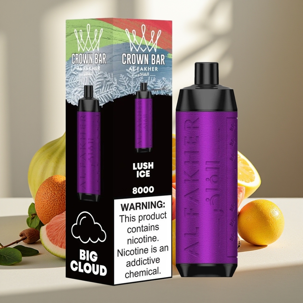 Al Fakher Crown Bar 8000 Crystal Vienkartinis Veipas Ice Lush 600mAh 18ml