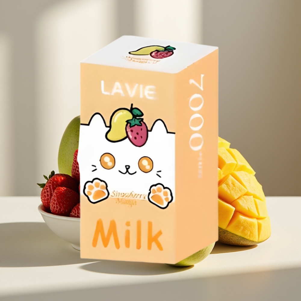 LAVIE Milk 7000 Puffs Braškė Manga 16ML 5 Type C