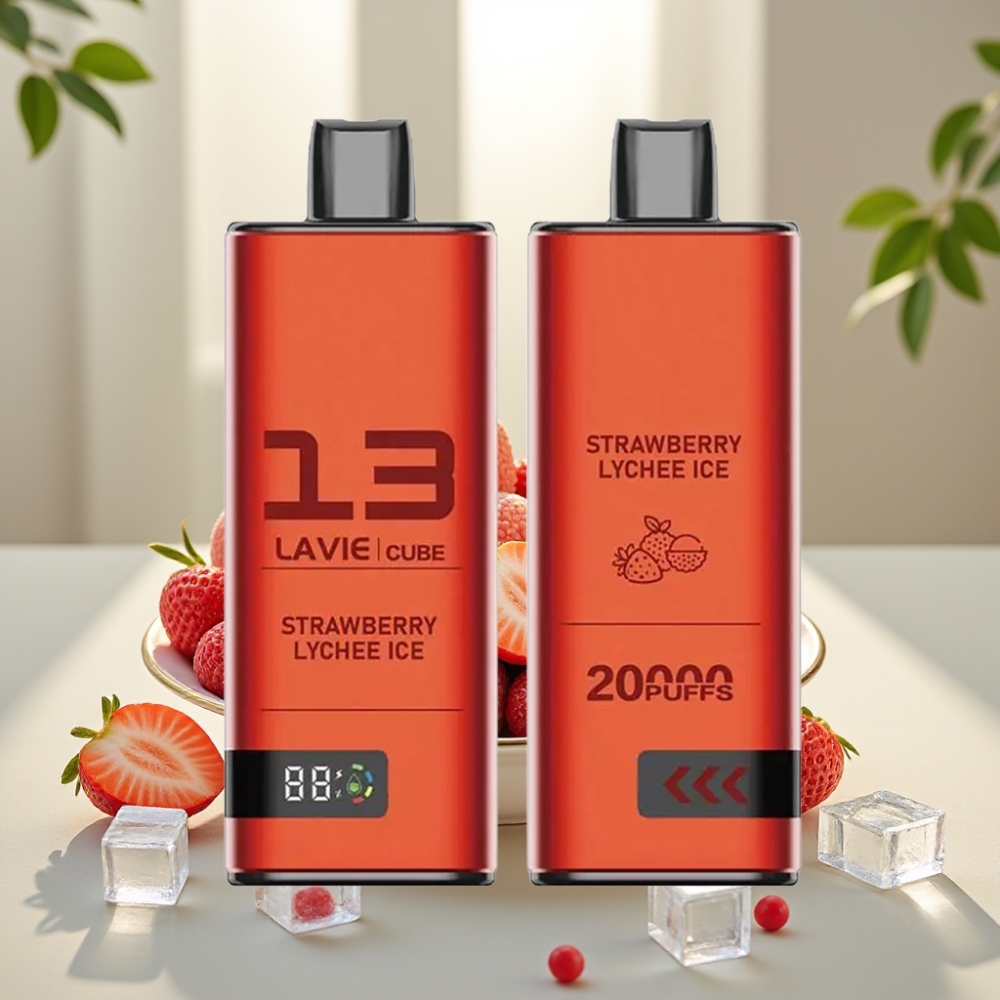 Lavie Cube 20000 Puffs 2/5 28ML 600mAh Type C Braškė Lyčės Ledas