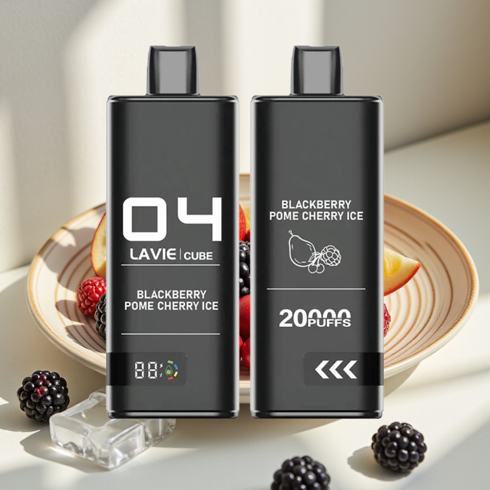 Lavie Cube 20000 Puffs 2/5 28ML Type C Juodųjų Serbentų Obolų Vyšnių Ledas