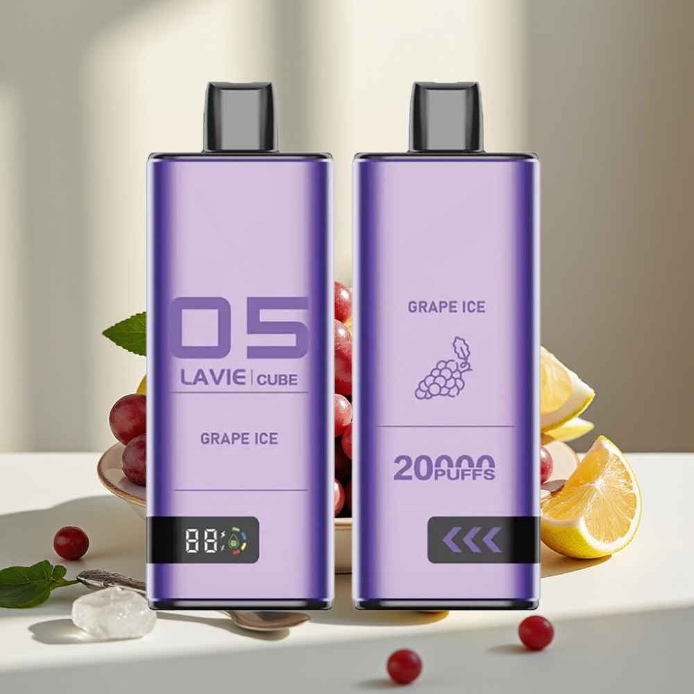 Lavie Cube 20000 Puffs 28ML 5 Nikotino Druskos Vynuogės Ledas