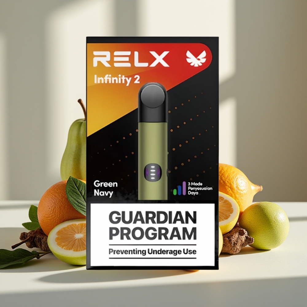 RELX Infinity 2 600-650 smūgių 19 ml 440mAh Žaliai-mėlyna