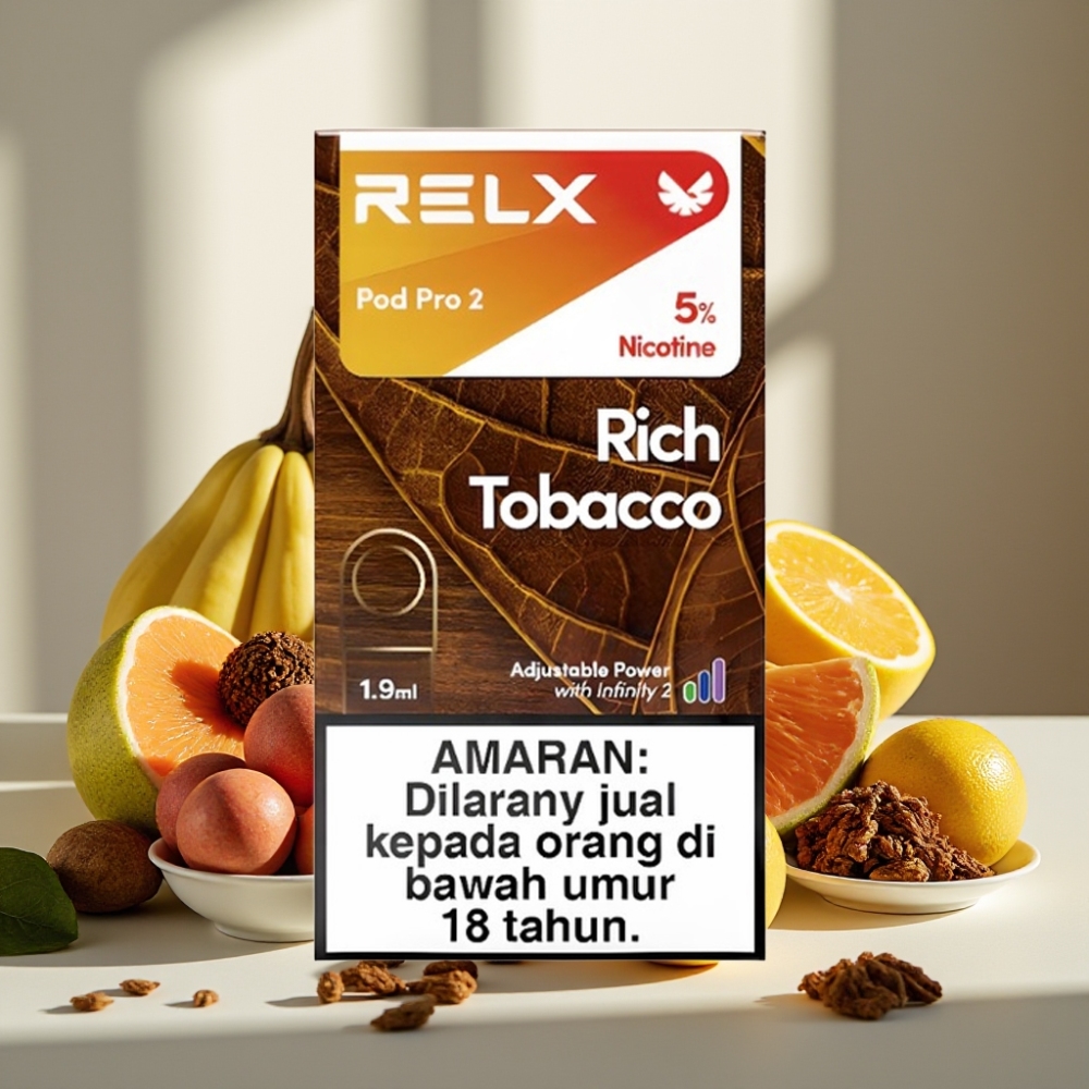RELX Pod Pro 2 600 potūkiai 5 nikotino 19ml Turtingasis Tobakas