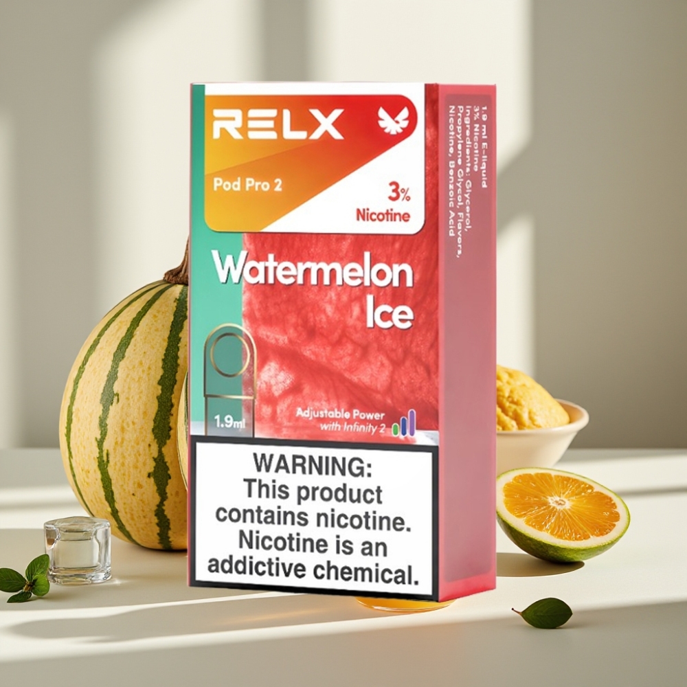RELX Pod Pro 2 600 puff 3 nikotino 19ml Arbūzas su ledu