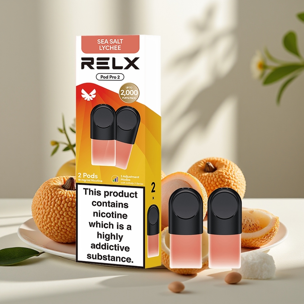 RELX Pod Pro 2 600 puffų 18 nikotino Jūros Druskos Ličiai