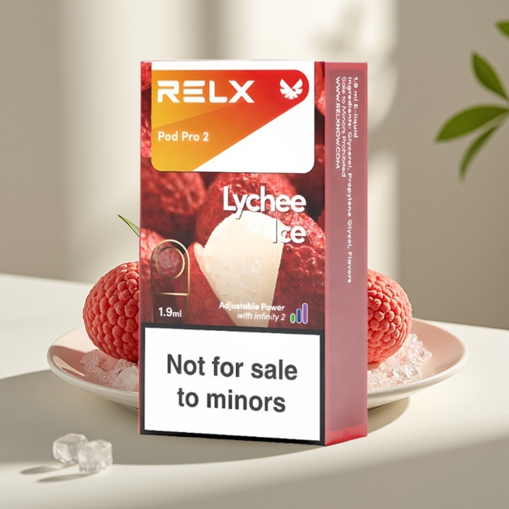RELX Pod Pro 2 600 pūfų 0 nikotino 19ml 3 įtampos lygiai Laimės ledas