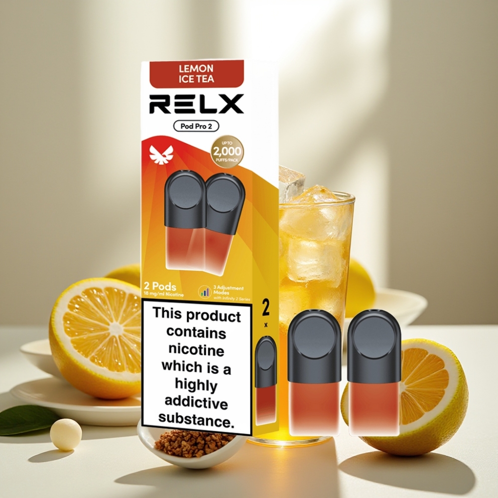RELX Pod Pro 2 Arbūzas-Limonų Ledinis Arbata 600 smūgių 18 nikotino 3 įtampos