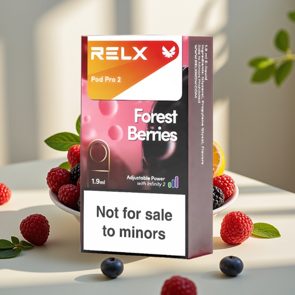 RELX Pod Pro 2 Miškų Uogos 600 pūkų 0 nikotino 19ml 3 įtampos