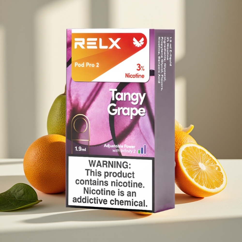RELX Pod Pro 2 Rūgštus Vynuogės 600 puffų 3 nikotino 19ml