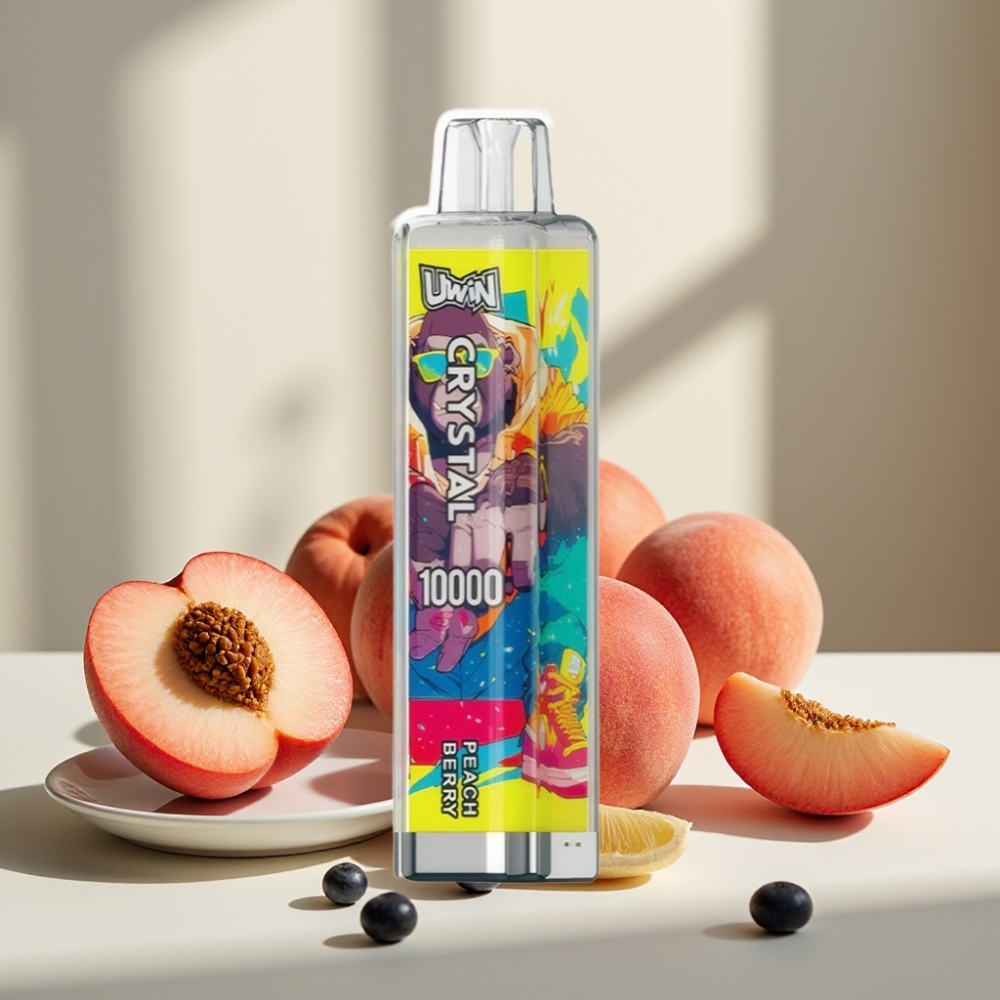UWIN Crystal 10000 Puffs 18ml 5 Type-C RGB Persikų-uogų (Peach Berry)