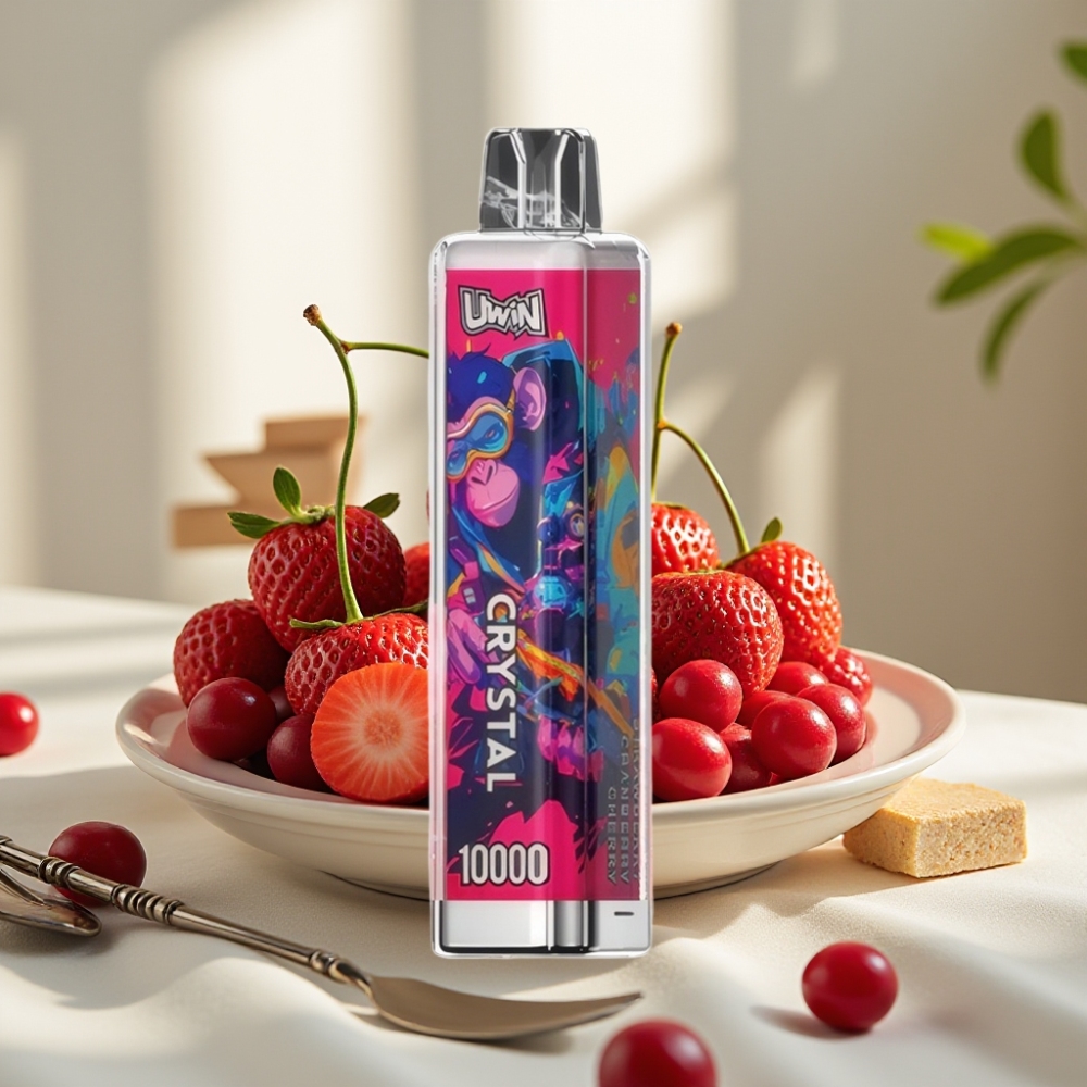 UWIN Crystal 10000 Puffs 18ml 650mAh Braškės Spanguolės Vyšnios