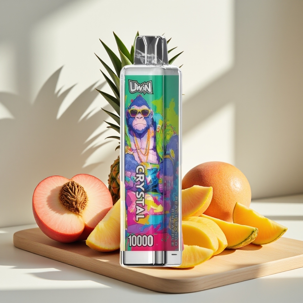 UWIN Crystal 10000 Puffs 18ml 650mAh Type-C (Persikų Mango Ananasų skonis)