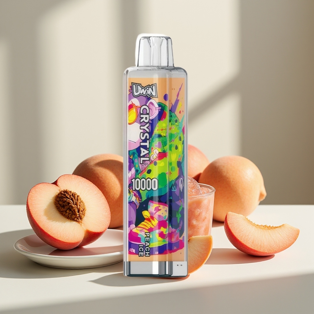 UWIN Crystal 10000 Puffs 18ml 650mAh Type-C Persikų Ledas