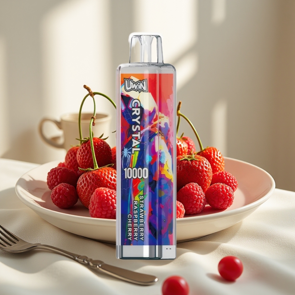UWIN Crystal 10000 Puffs Braškės Avietės Vyšnios 18ml 650mAh Type-C