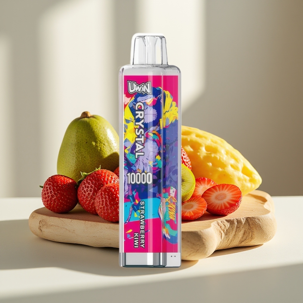 UWIN Crystal 10000 Puffs Braškės-Kivis 18ml 650mAh Type-C 08Ω RGB