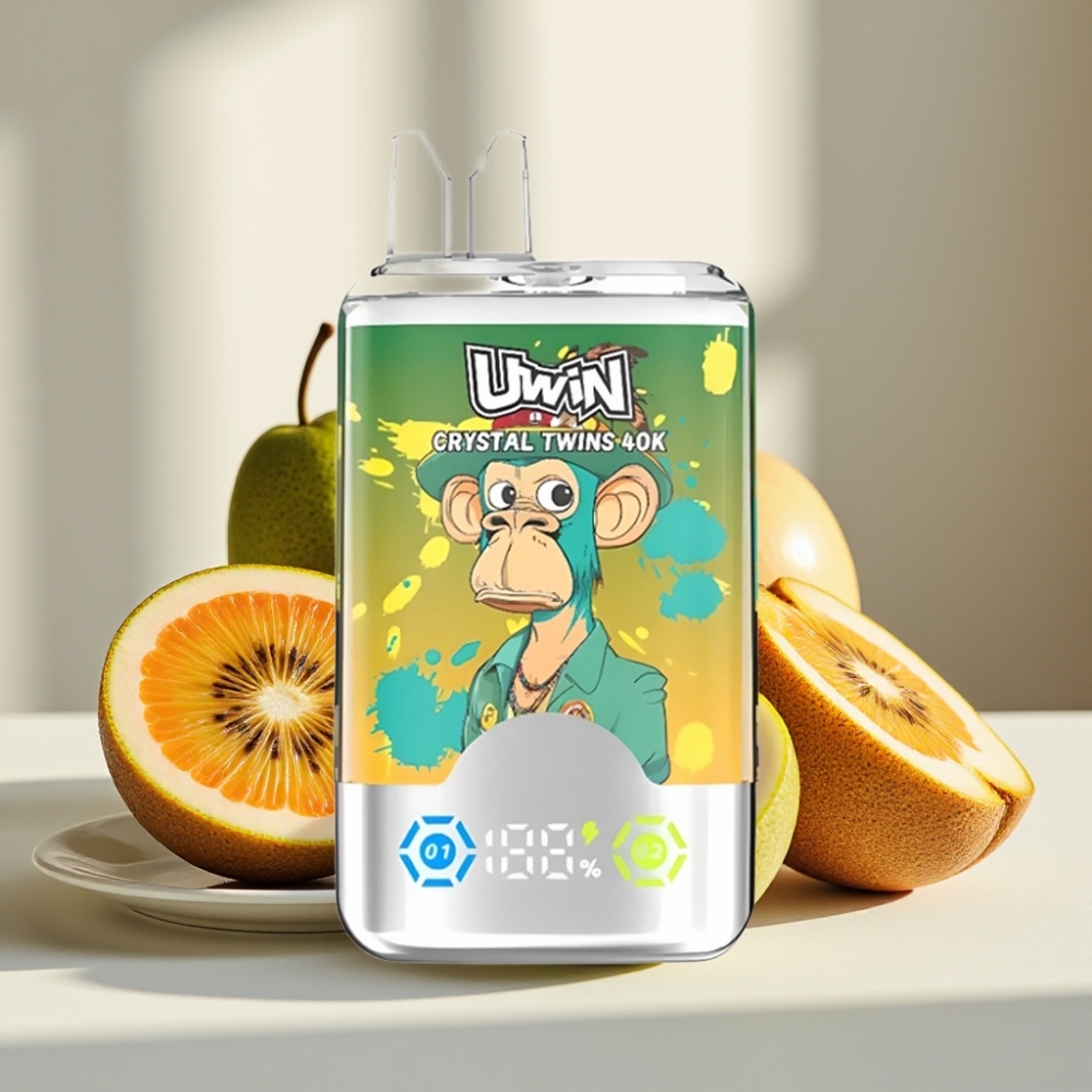 UWIN Crystal Twins 40000 Puffs Kiwi Pasiflora Gvajava Du Obuoliai 32ml 850mAh