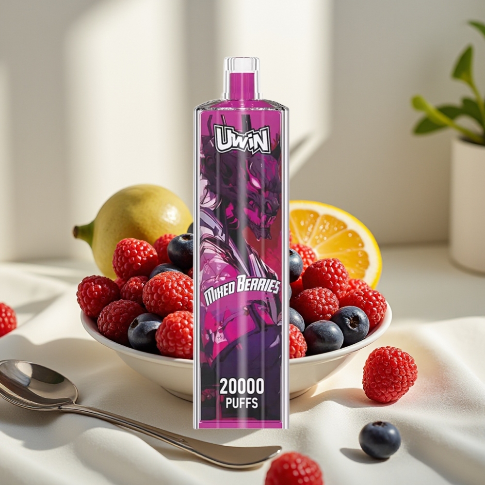Uwin Shisha Hookah Crystal 20000 Puffs 22ml 0-5 nikotino Miltinė gija Mišrios uogos