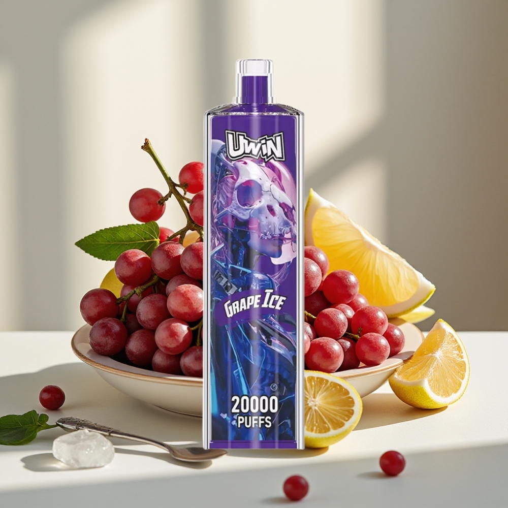 Uwin Shisha Hookah Crystal 20000 Puffs 22ml 650mAh Type-C Grape Ice