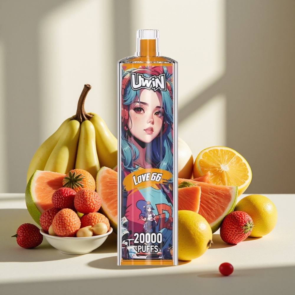Uwin Shisha Hookah Crystal 20000 Puffs 22ml 650mAh Type-C Meškinė ritė Love 66