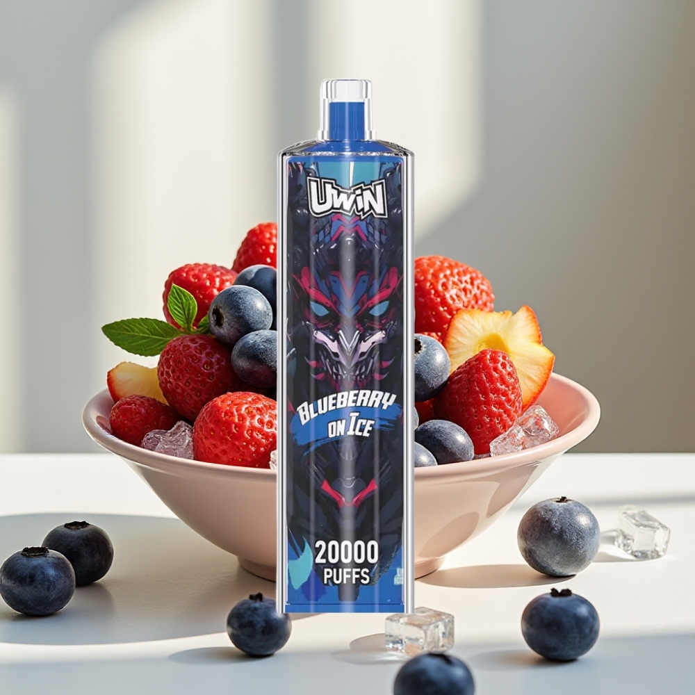 Uwin Shisha Hookah Crystal 20000 Puffs 22ml 650mAh Type-C Mėlynė Su Ledu