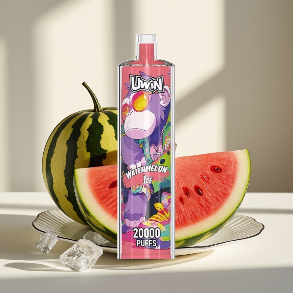 Uwin Shisha Hookah Crystal 20000 Puffs 22ml 650mAh Type-C Vandensmelionas Ledas