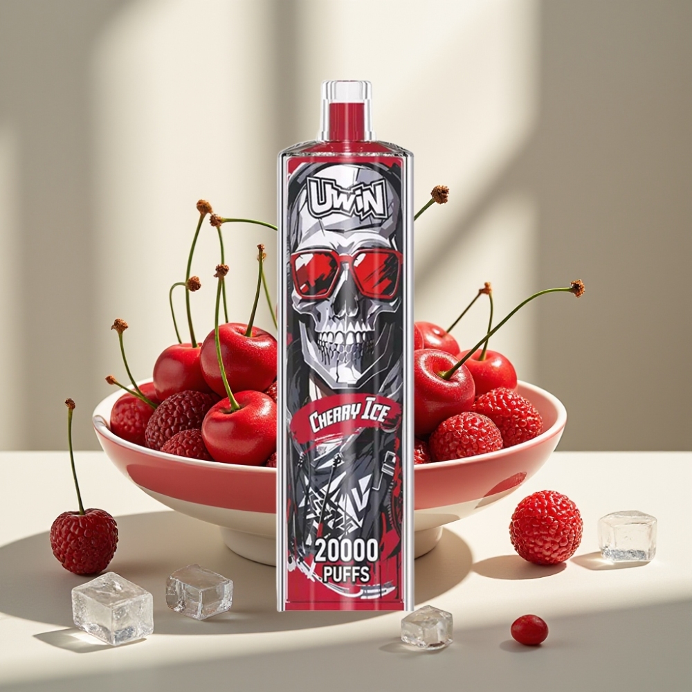 Uwin Shisha Hookah Crystal 20000 Puffs 22ml 650mAh Type-C vyšninis ledas