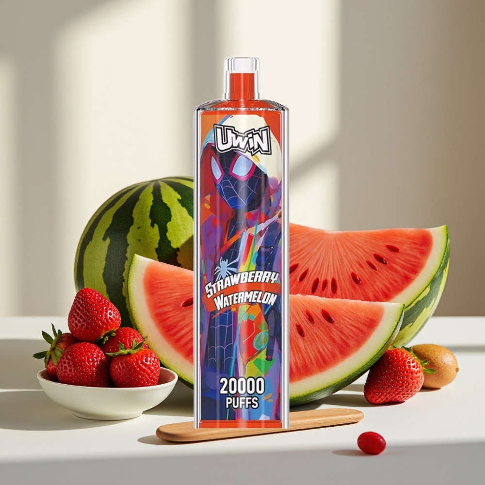 Uwin Shisha Hookah Crystal 20000 Puffs 22ml 650mAh Type-C žemuogės arbūzas