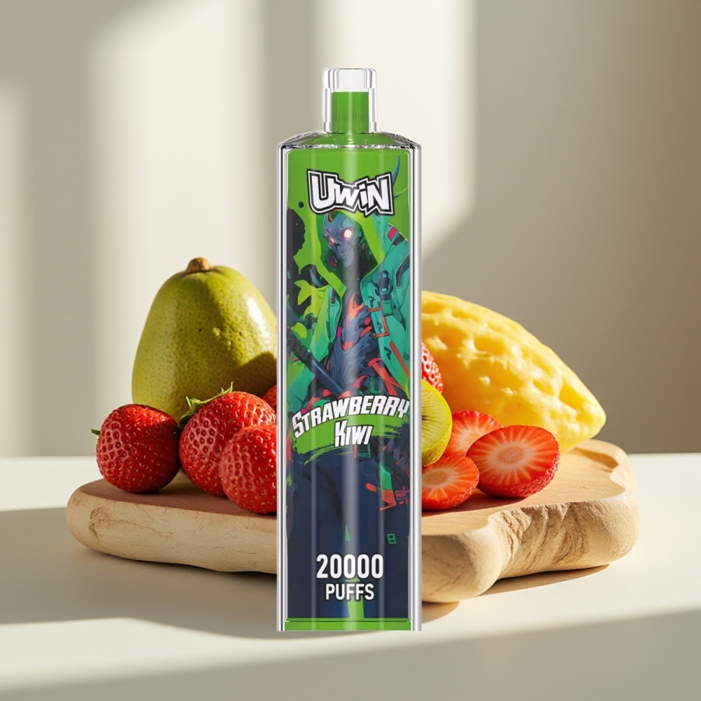 Uwin Shisha Hookah Crystal 20000 Puffs 22ml DTL 0-5 žemuogės kivis