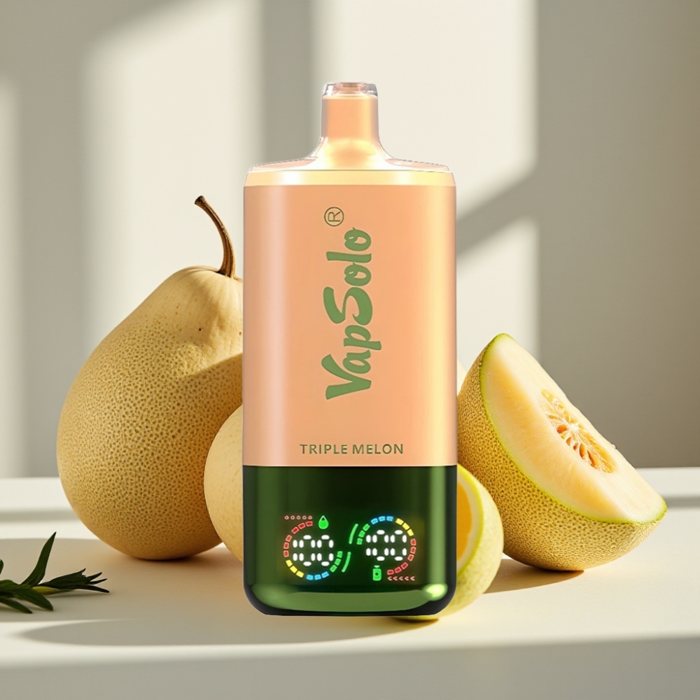 VapSolo Triple 30000 Puffs 40ml 20/50mg/ml 3 bakų Tipas-C Trigubas Melionas