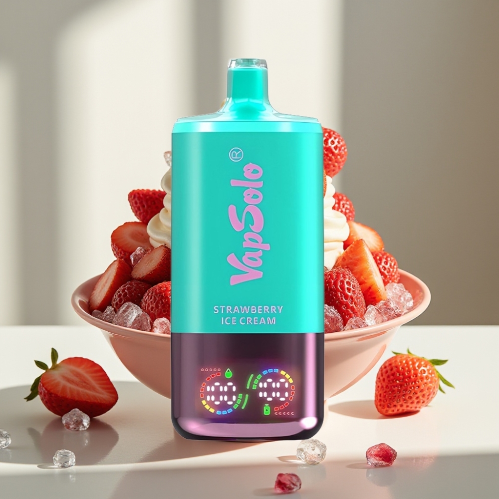 VapSolo Triple 30000 Puffs Braškių ledai 40ml 20mg/ml/50mg/ml Type-C