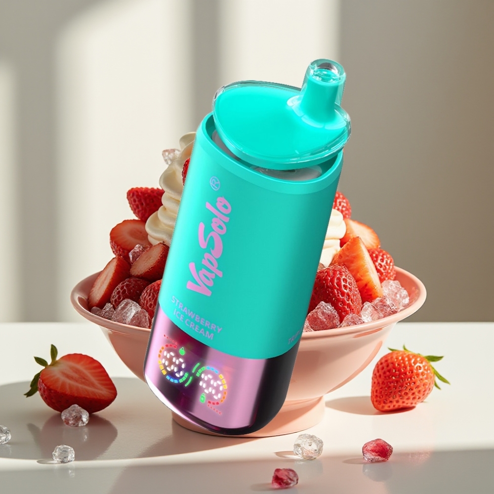 VapSolo Triple 30000 Puffs Braškių ledai 40ml 20mg/ml/50mg/ml Type-C