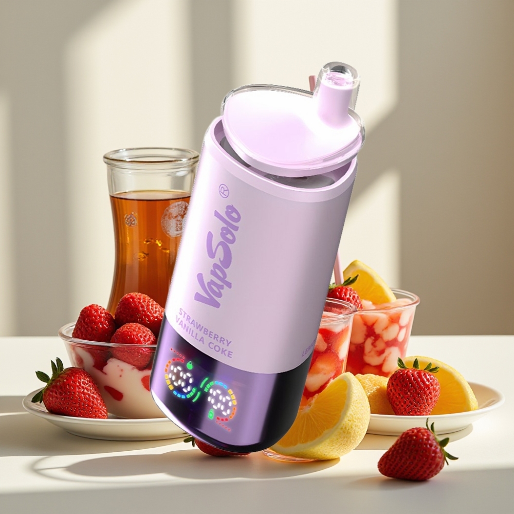 VapSolo Triple 30000 Puffs Braškės Vanilės Koka 40ml 20mg/50mg Type-C