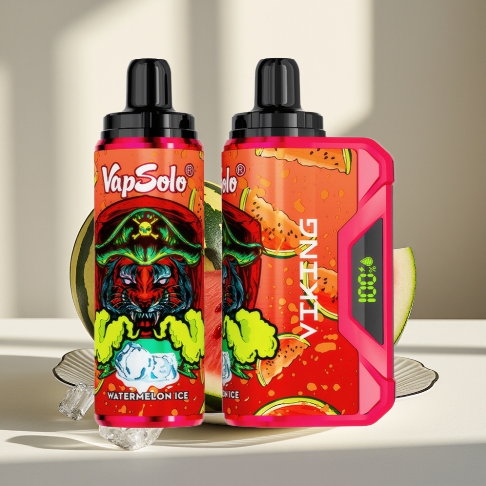 VapSolo VIKING 12000 Puffs Arbūzas su Mėtų Skoniu 22ml USB-C