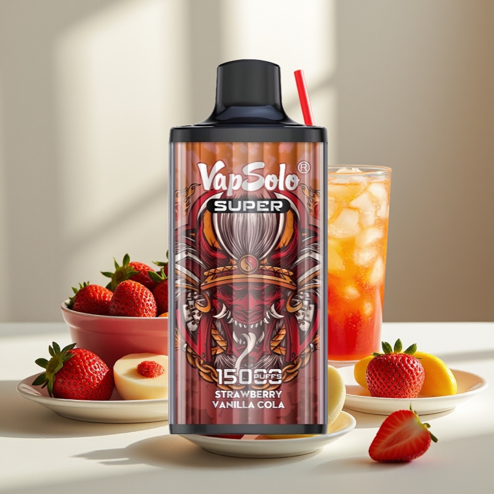 Vapsolo Super 15000 puffs 40ml 850mAh Braškinė Vanilė Kola
