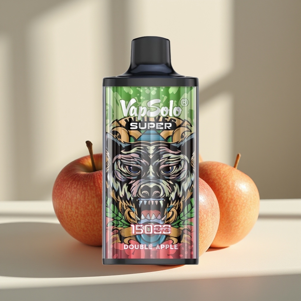 Vapsolo Super 15000 puffs 40ml 850mAh Dvi obuolių