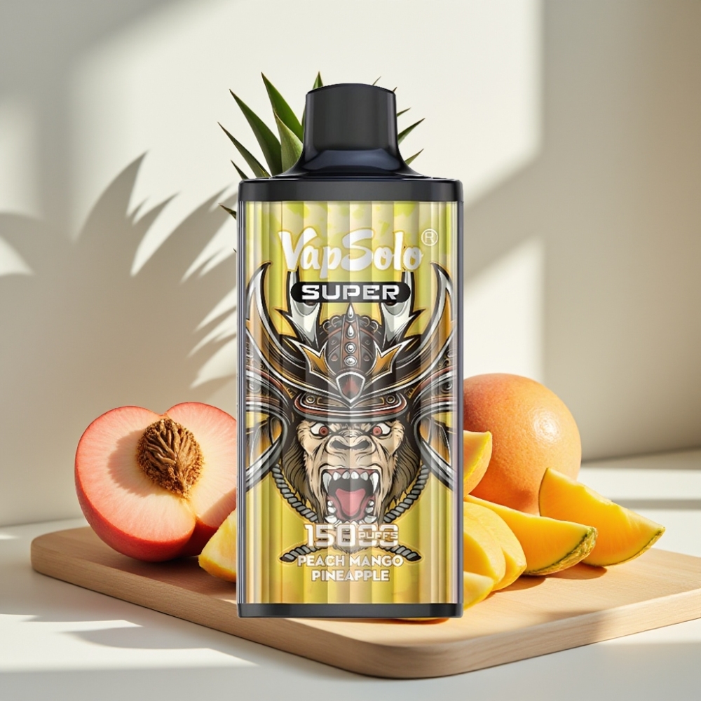Vapsolo Super 15000 puffs 40ml 850mAh Persikų Mango Ananasų