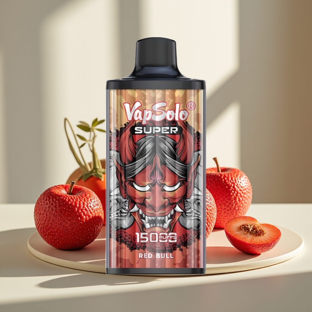 Vapsolo Super 15000 puffs 40ml 850mAh Raudonojo Buliaus skonis