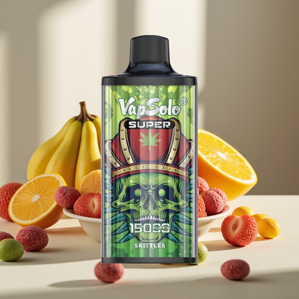 Vapsolo Super 15000 puffs 40ml 850mAh Skittlių skonis