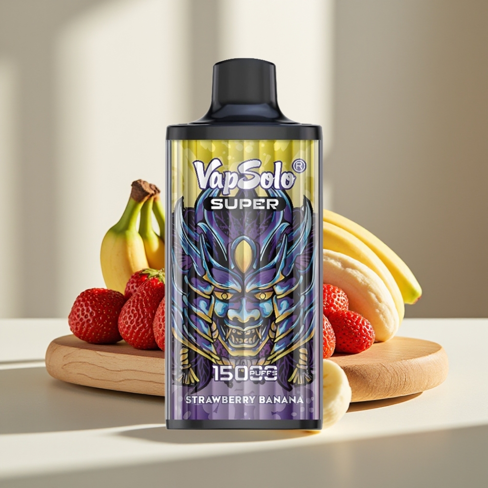 Vapsolo Super 15000 puffs 40ml 850mAh Type-C Braškių-Bananų