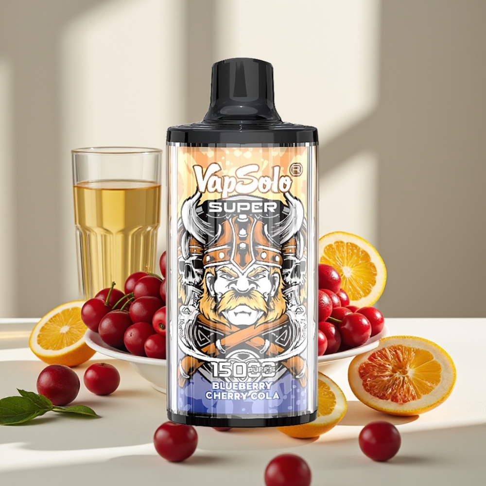 Vapsolo Super 15000 puffs 40ml 850mAh Type-C Vyšnių Kolos