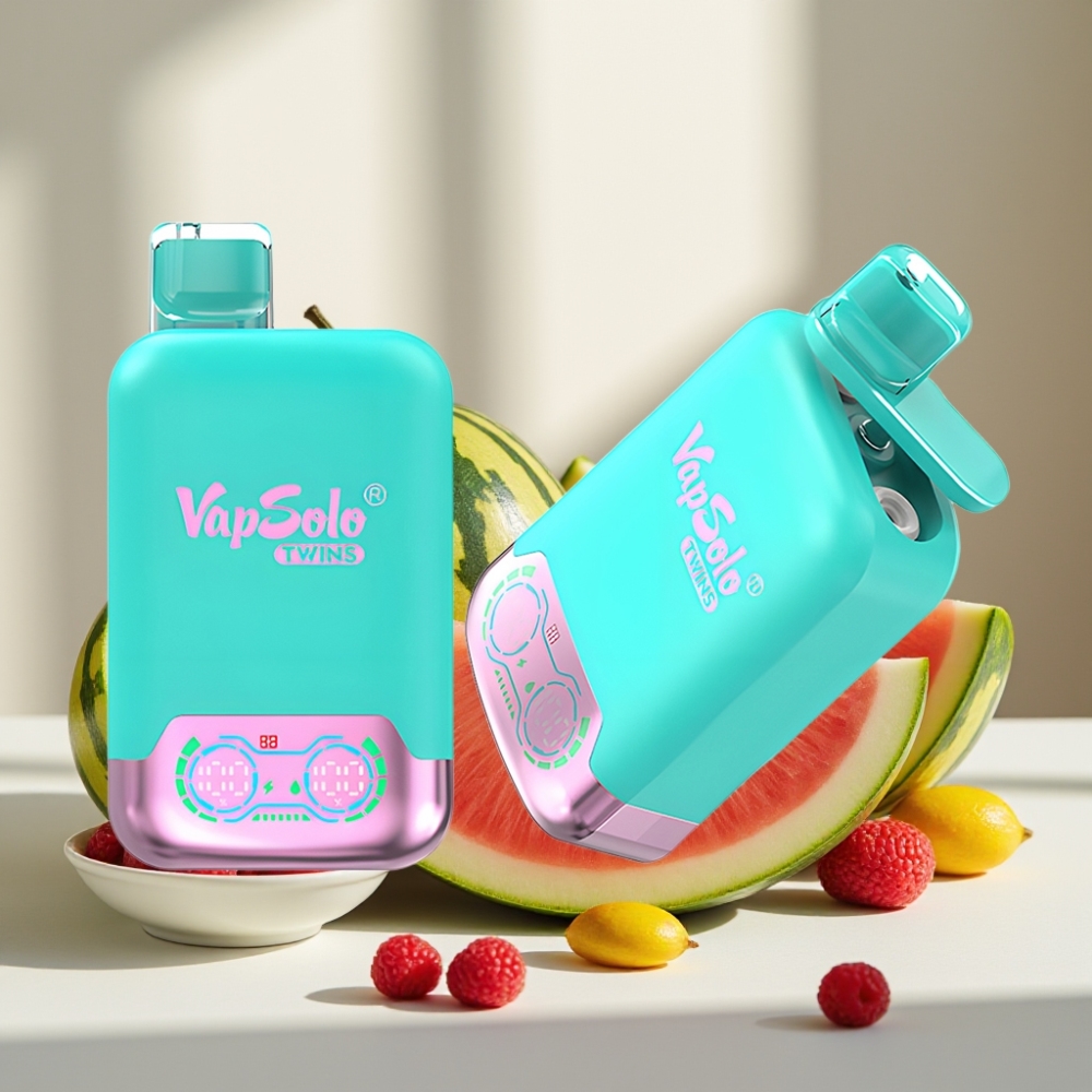Vapsolo Twins 20000 Puffs 40ml 20mg/50mg Type-C Triple Melon  Aviečių Arbūzas