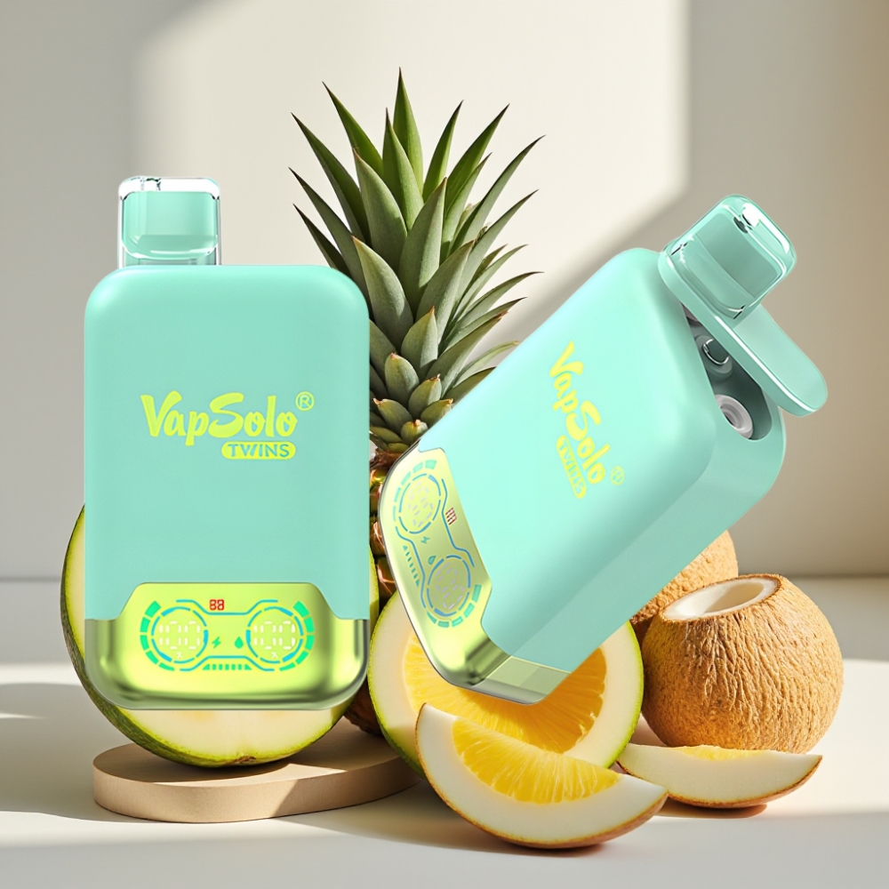 Vapsolo Twins 20000 Puffs Triple Melon  Ananasų Kokosas 40ml 20mg/ml/50mg/ml Type-C