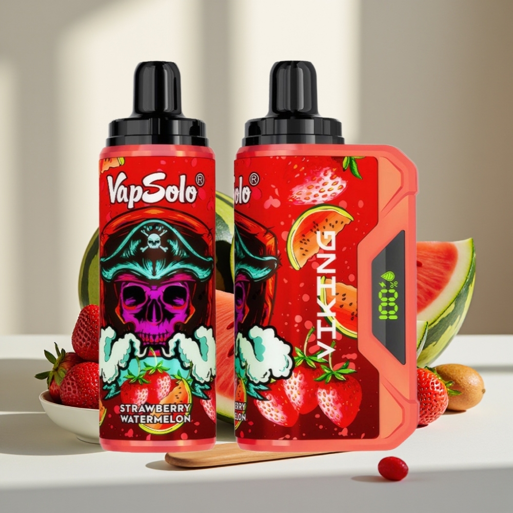 VapSolo VIKING 12000 Puffs 22ml 20mg/50mg Braškė Arbūzas